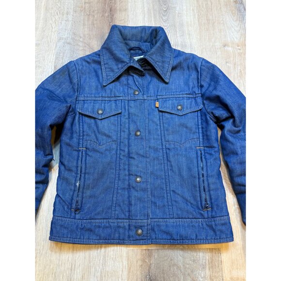 Rare Vintage 70s Levis Small Ski Puffer Jacket Orange Tab XS/S - Picture 3 of 16